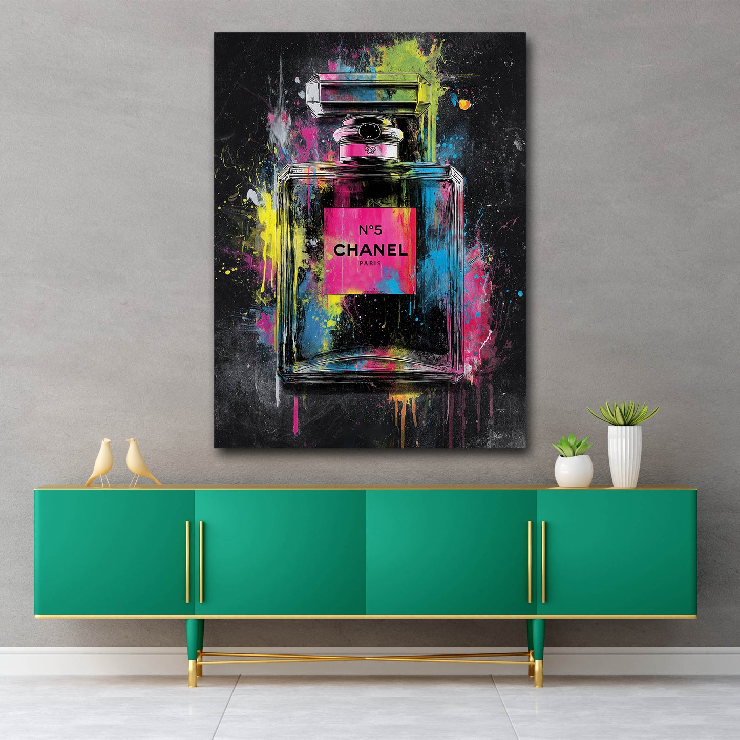 Pop Art Parfüm Flakon Farbe Stil Wandbild