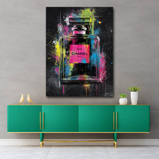 Pop Art Parfüm Flakon Farbe Stil Wandbild