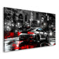 Pop Art Porsche Sportwagen Nacht Stadtlicht Wandbild