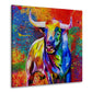 Pop Art Bull Wandbild Stier farbig