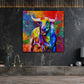 Pop Art Bull Wandbild Stier farbig