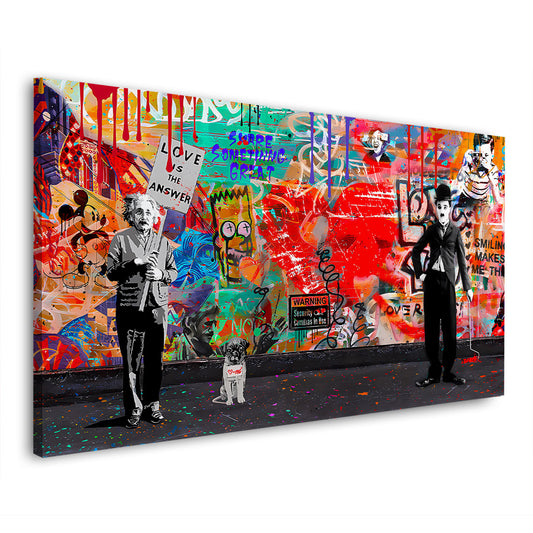 Pop Street Art Love Is The Answer Graffiti Wandbild
