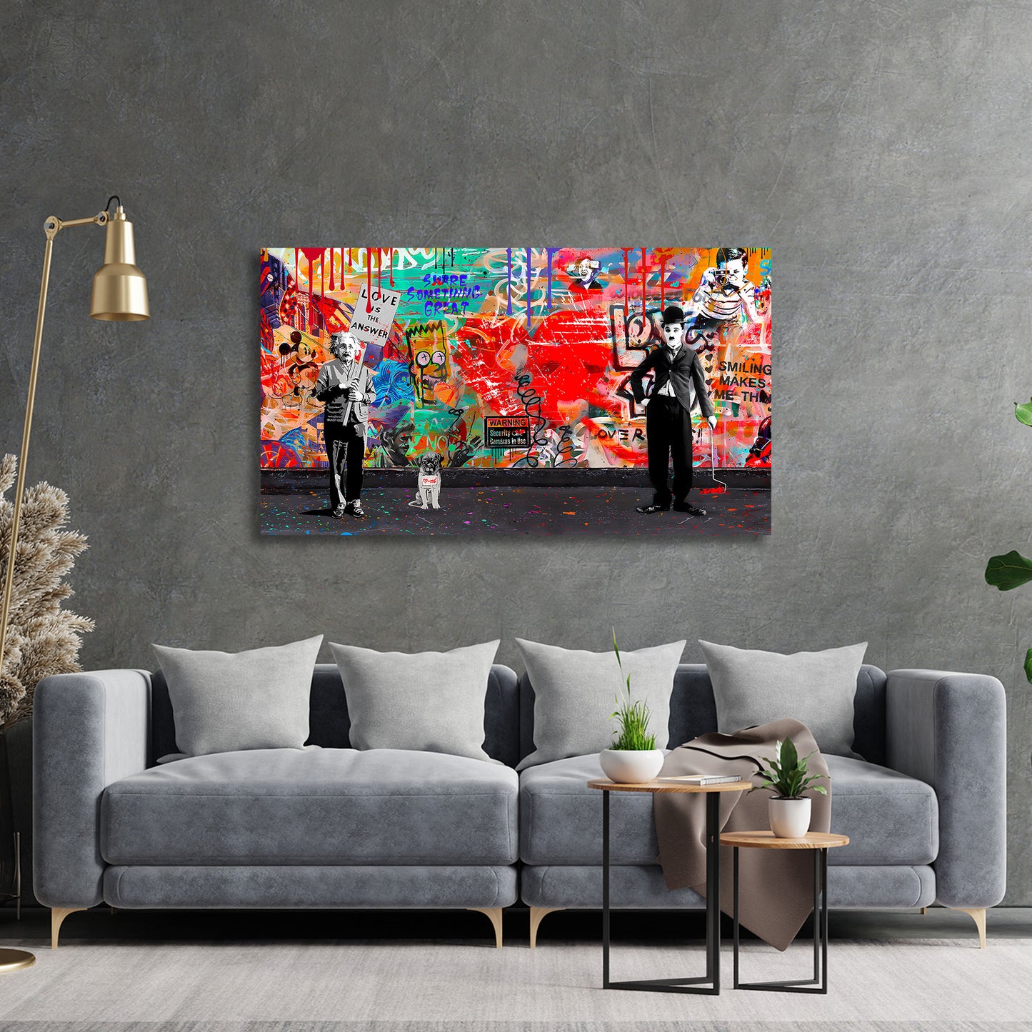 Pop Street Art Love Is The Answer Graffiti Wandbild