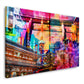 Pop Art Tokyo Skyline Neonlichter Tempel Wandbild