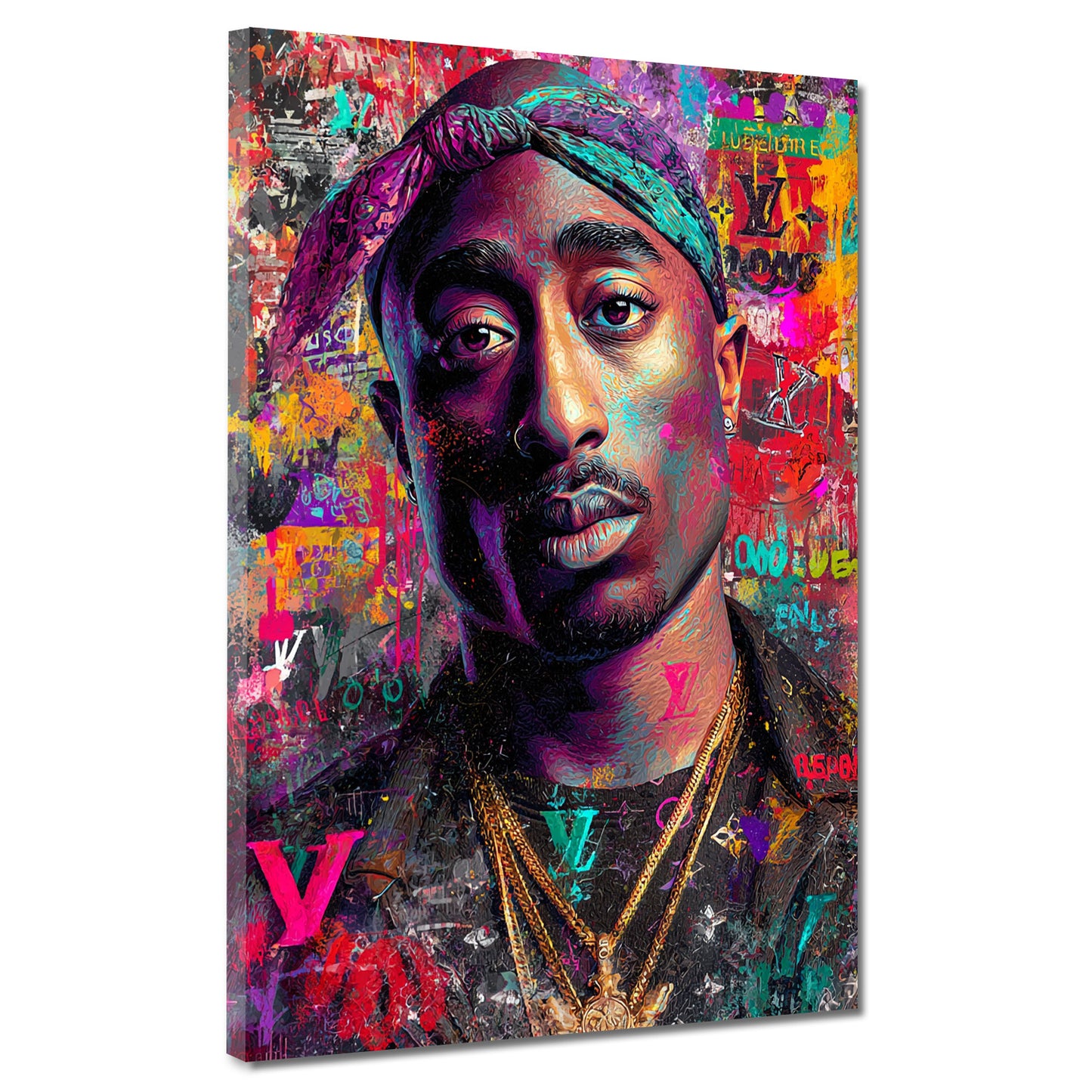 Pop Art Tupac Porträt Luxus Street Style Wandbild