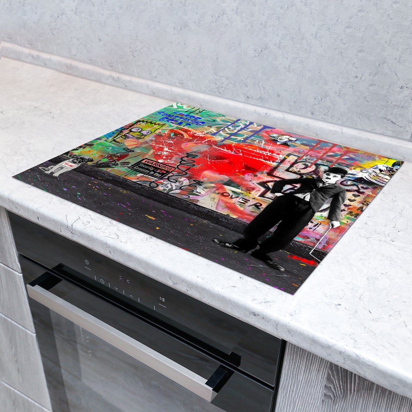 Pop Street Art Love Is The Answer Herdabdeckplatte Induktionsschutz für Ceranfeld & Küche Deko