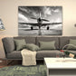 Propellerflugzeug Wandbild im Wohnzimmer