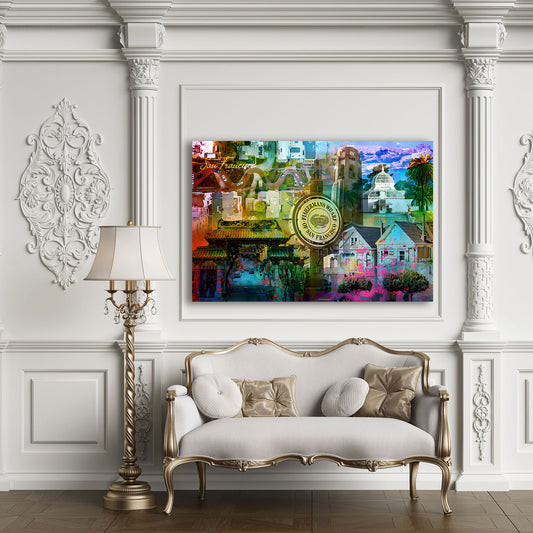 San Francisco Lombard Street Chinatown Wandbild