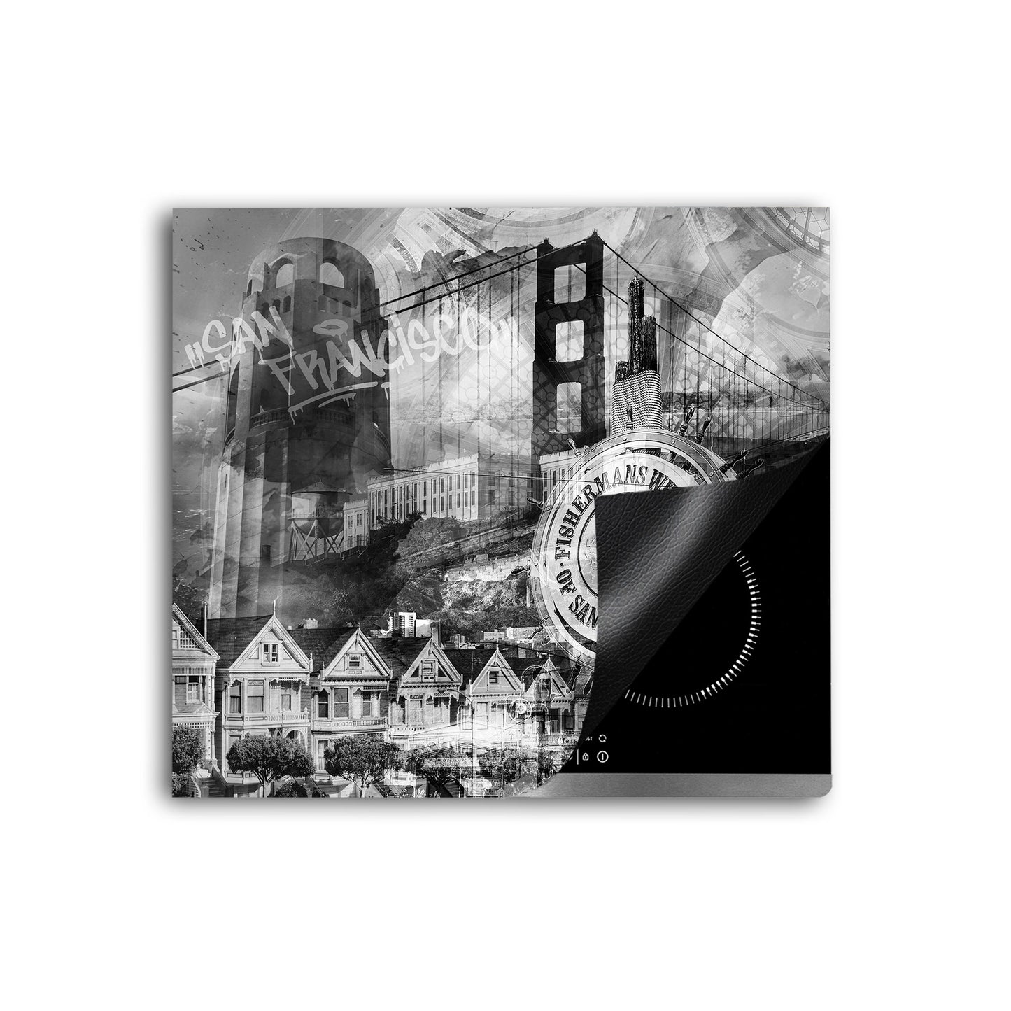 San Francisco Skyline Herdabdeckplatte Induktionsschutz für Ceranfeld & Küche Deko