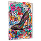 Schwarzer High Heel Spoil Me Loyalty Pop Art Wandbild