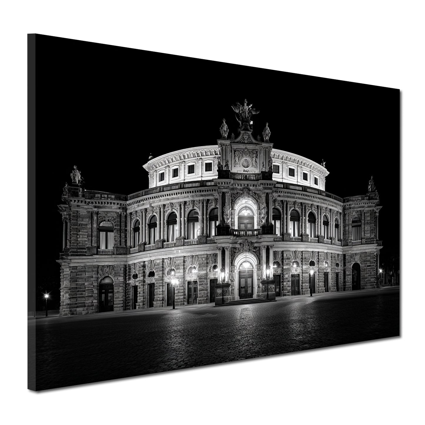 Semperoper Dresden Architektur Schwarz Weiß Wandbild