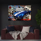 Shelby Cobra Rennwagen Retro Design Wandbild