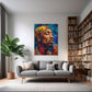 Singender Tupac mit Mikrofon Pop Art Wandbild