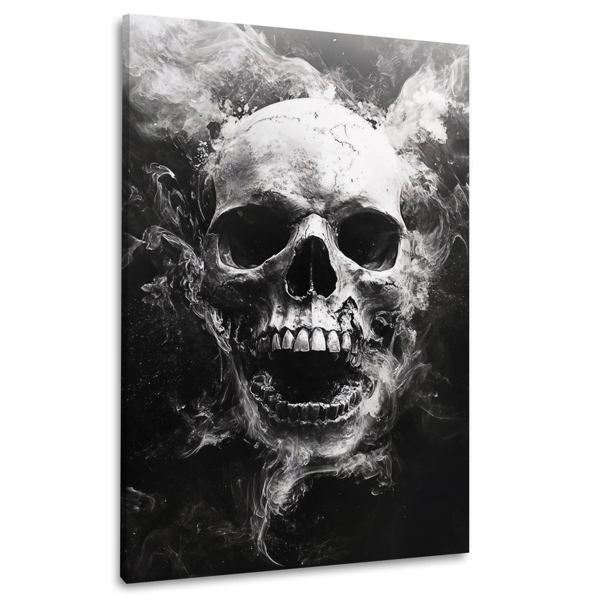 Skull expressiv und dramatisch in Pastelltönen Wandbild