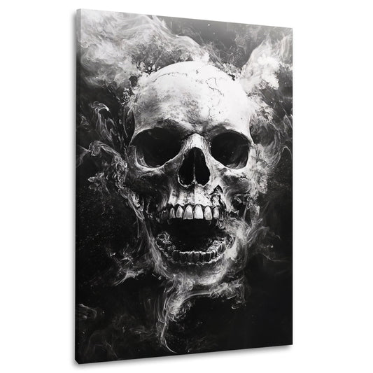 Skull expressiv und dramatisch in Pastelltönen Wandbild