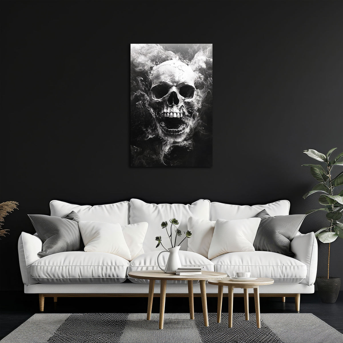 Skull expressiv und dramatisch in Pastelltönen Wandbild