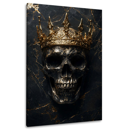 Skull King dunkel und expressiv als Kunstwerk Wandbild