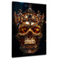 Skull King Feuer abstrakt in Pastelltönen Wandbild