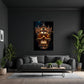 Skull King Feuer abstrakt in Pastelltönen Wandbild