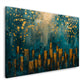 Skyline in Gold abstrakt und modern als Wandbild