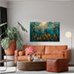 Skyline in Gold abstrakt und modern als Wandbild
