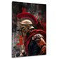 Spartaner Profil Krieger Farbspritzer Wandbild