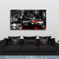 Sportwagen Nacht Skyline Urban Speed Wandbild