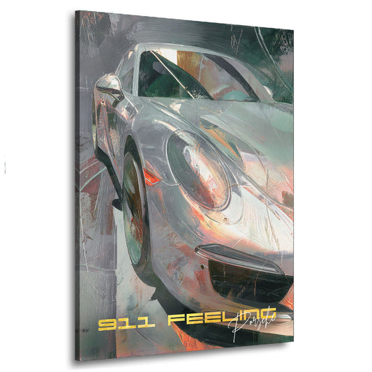 Sportwagen Porsche 911 Kunst Nahaufnahme Wandbild
