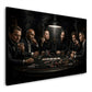 Stars und Legenden am Pokertisch in dunkler Optik Wandbild