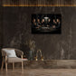 Stars und Legenden am Pokertisch in dunkler Optik Wandbild