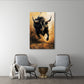 Stier Dynamik Gemälde modern in Ölmalerei Wandbild