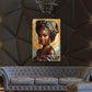 Stilvolle Afrikanerin mit Schmuck und traditioneller Kleidung Wandbild
