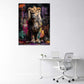 Stolzer Löwe Pop Art modern abstrakt Wandbild