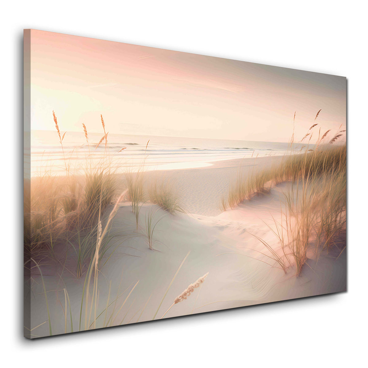 Strand & Dünen in Pastell – Wandbild