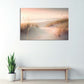 Strand Dünen Meer Sonnenuntergang Pastellfarben Wandbild