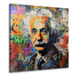 Street Art Albert Porträt Pop Art Wandbild