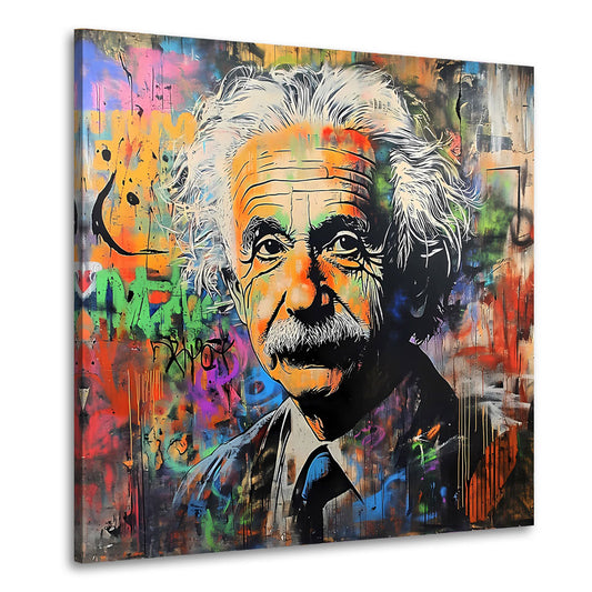 Street Art Albert Porträt Pop Art Wandbild