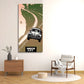 Street Art Auto auf kurviger Straße BANKSY-ART Wandbild