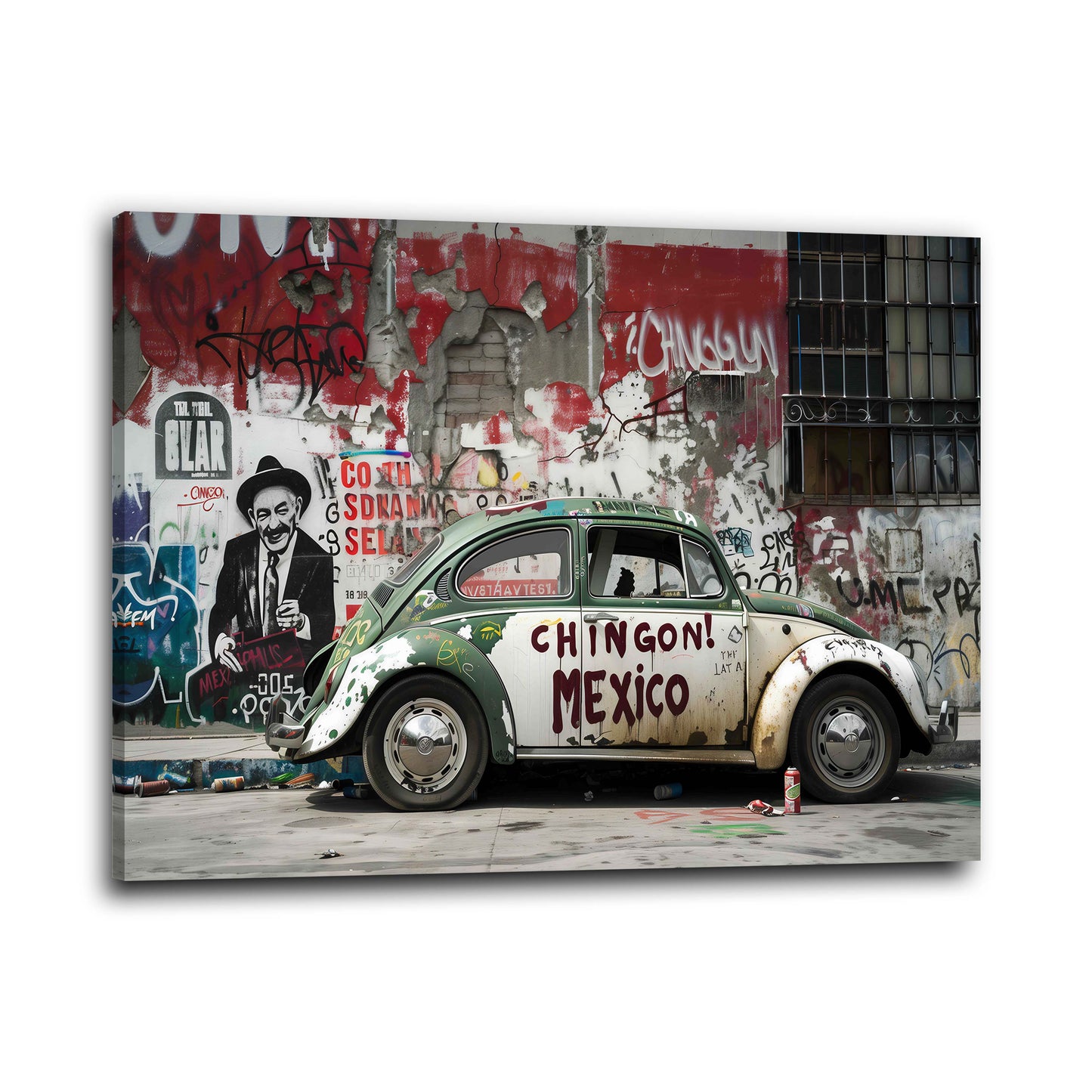 Street Art Auto Graffiti Mexiko Käfer Wandbild