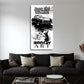Street Art Auto mit Ratte schwarz weiß BANKSY-ART Wandbild