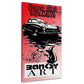 Street Art Auto und Ratte Never Stop Dreaming BANKSY-ART Wandbild