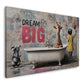 Street Art Dream Big Giraffe Badewanne Ratte Wandbild