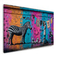 Street Art Graffiti Zebra Mädchen Hunde Wäscheleine Liebe Wandbild