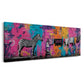 Street Art Graffiti Zebra Mädchen Wäscheleine Liebe Wandbild