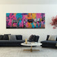 Street Art Graffiti Zebra Mädchen Wäscheleine Liebe Wandbild