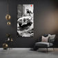 Street Art Leopard auf Auto mit rotem Ballon BANKSY-ART Wandbild