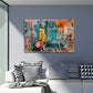 Street Art Mädchen Frieden-Symbol Reise Color The World Wandbild