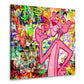 Street Art Pink Panther Kunstwerk Wandbild