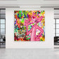 Street Art Pink Panther Kunstwerk Wandbild