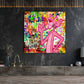 Street Art Pink Panther Kunstwerk Wandbild